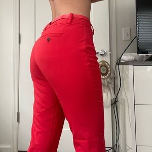 Calvin Klein red dress pants with belt